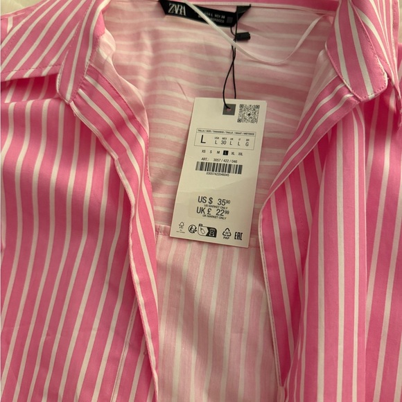 Zara Women’s Button Down LARGE - Picture 2 of 2